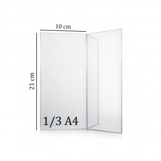 PAJADA présentoir A4, plexiglas transparent, horizontale, Pack de 2 avec  base en L, porte-menus, porte-listes, porte avertissements, porte bancaire