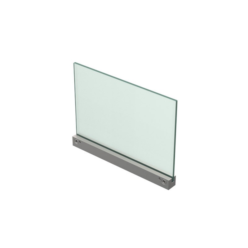 Fixation murale percée en drapeau pour panneau signalétique max 8mm - Longueur 280mm Fixation murale percée en drapeau pour panneau signalétique max 8mm - Longueur 280mm