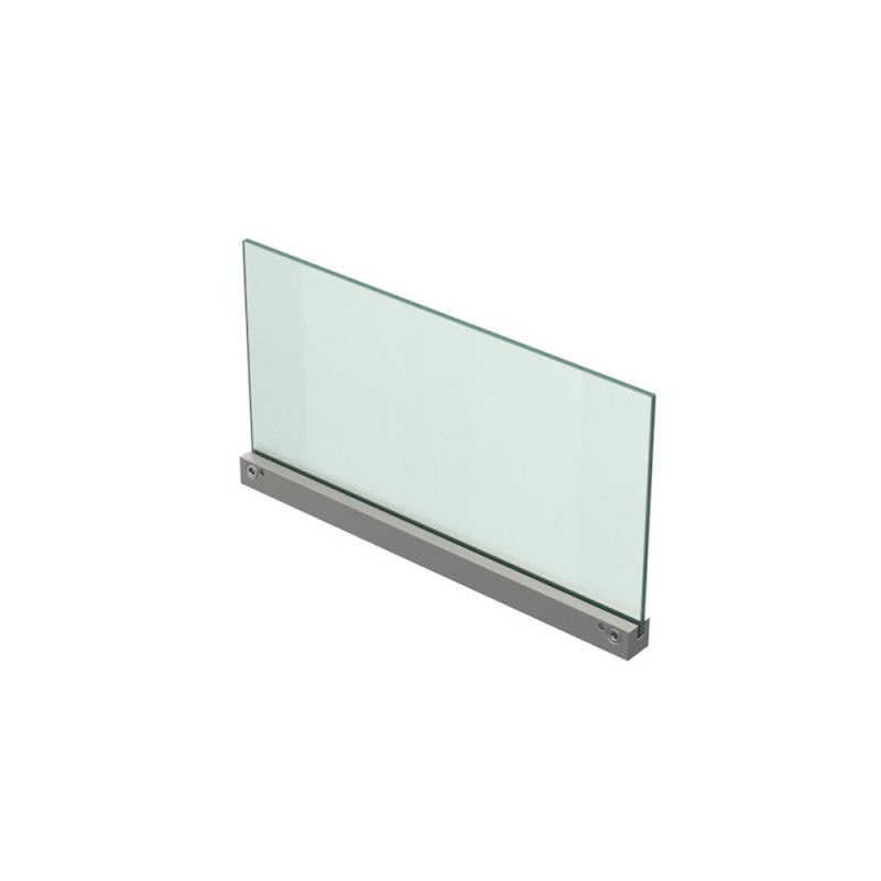 Fixation murale percée pour panneau signalétique max 8mm - Longueur 380mm Fixation murale percée pour panneau signalétique max 8mm - Longueur 380mm
