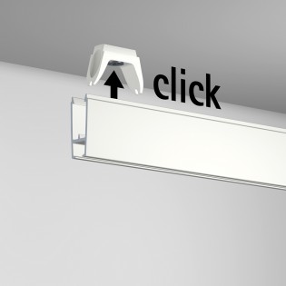 Kit de fixation pour cimaise XPO Rail : clips / vis / chevilles / embouts - Artiteq