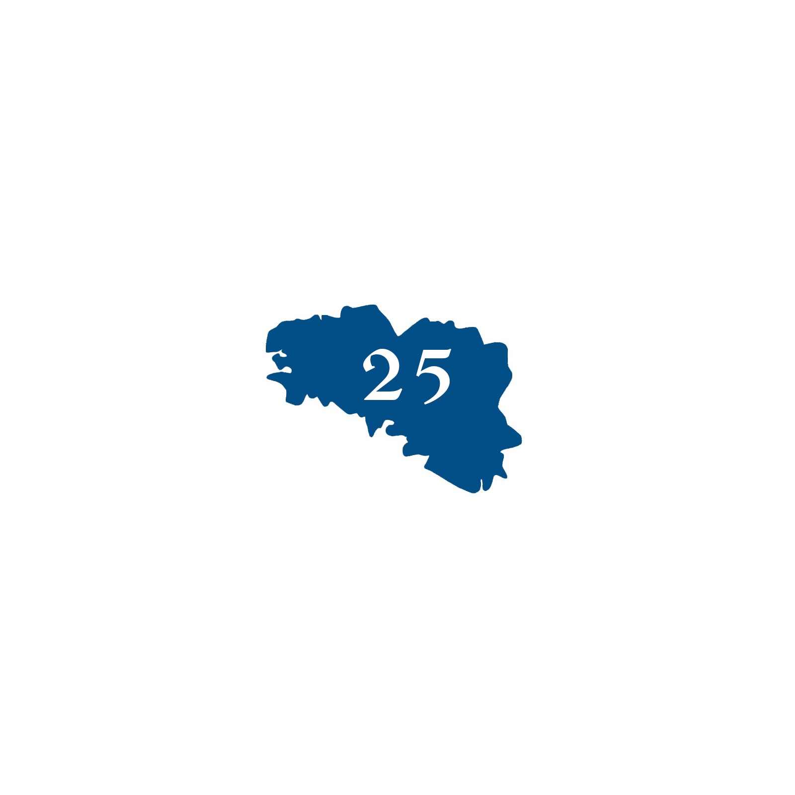 Numéro fantaisie personnalisable pour boite aux lettres couleur bleu chiffres blancs - Modèle région Bretagne