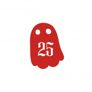 Numéro fantaisie personnalisable pour boite aux lettres couleur rouge chiffres blancs - Modèle Fantôme