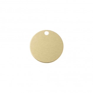 Grande médaille ronde Or pour chien et chat avec gravure personnalisée 1 à 2 lignes - Diamètre 32 mm