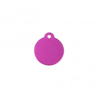 Médaillon rond Classic Rose pour chien ou chat à personnaliser par gravure - 1 à 2 lignes - Diamètre 27 mm