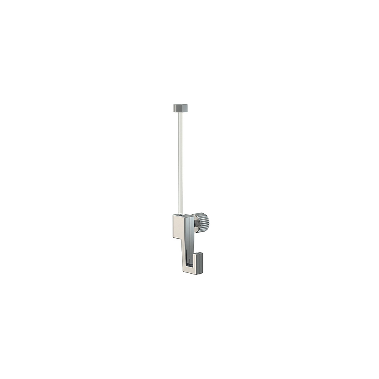 Lot De 10 Kits Fixation Câble Perlon Slider 150 Cm + Crochet Coulissant Mini Hook - Charge 4 Kg - Transparent
