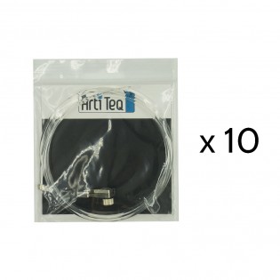 Lot de 10 kits de fixation câble perlon Slider et crochet coulissant Mini Hook : charge 4 kg - Artiteq
