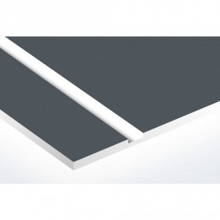 Plaque de porte gravée sur 1 à 2 lignes couleur grise lettres blanches - Format rectangle 50 x 100 mm