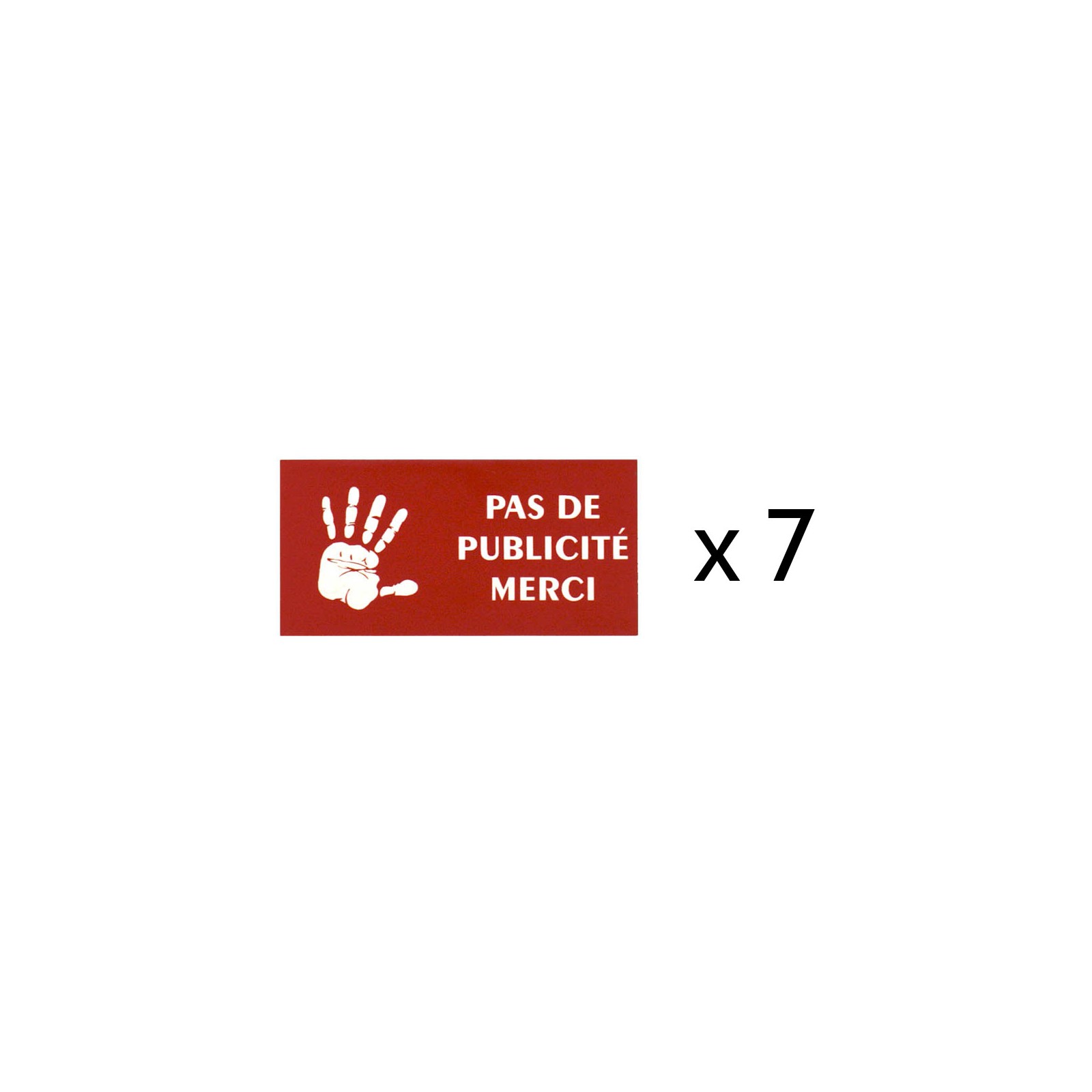 Set of 7 Stop Pub hand logo plates for tobacconist, bakery, florist plate holder refill