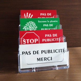 Pack 28 plaques Stop Pub pour boite aux lettres - Accessoires comptoir buralistes, boulangeries, mairie, fleuriste