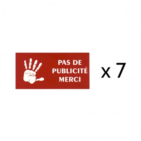Pack 28 plaques Stop Pub pour boite aux lettres - Accessoires comptoir buralistes, boulangeries, mairie, fleuriste
