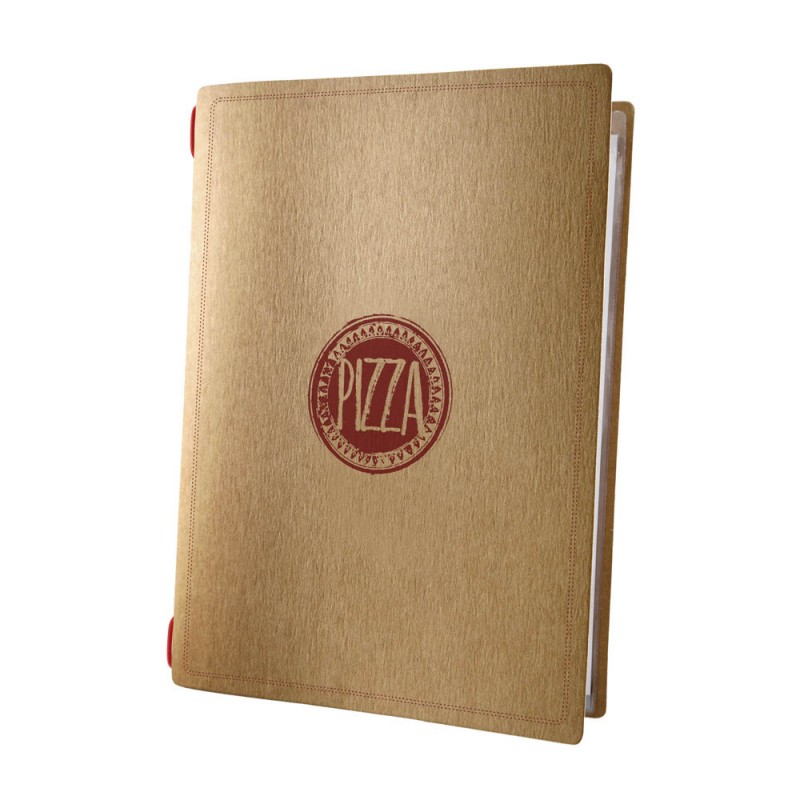 Protège menu pour restaurant pizzeria format A4 écologique 1 insert modèle PIZZA - Dag Style Protège menu pour restaurant pizzeria format A4 écologique 1 insert modèle PIZZA - Dag Style