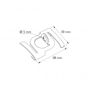 Lot de 10 crochets, attaches platine en métal pour aux plafond - Crochet de fixation de signalétique pour faux plafond