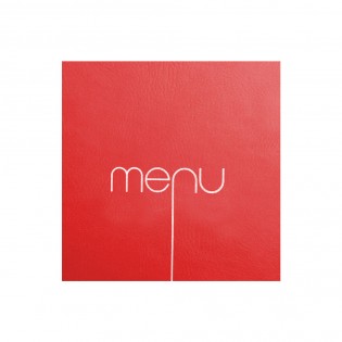 Lot de 10 Protège-menus Risto couleur rouge format carré 21 cm x 21 cm pour présentation menus hôtels - restaurants