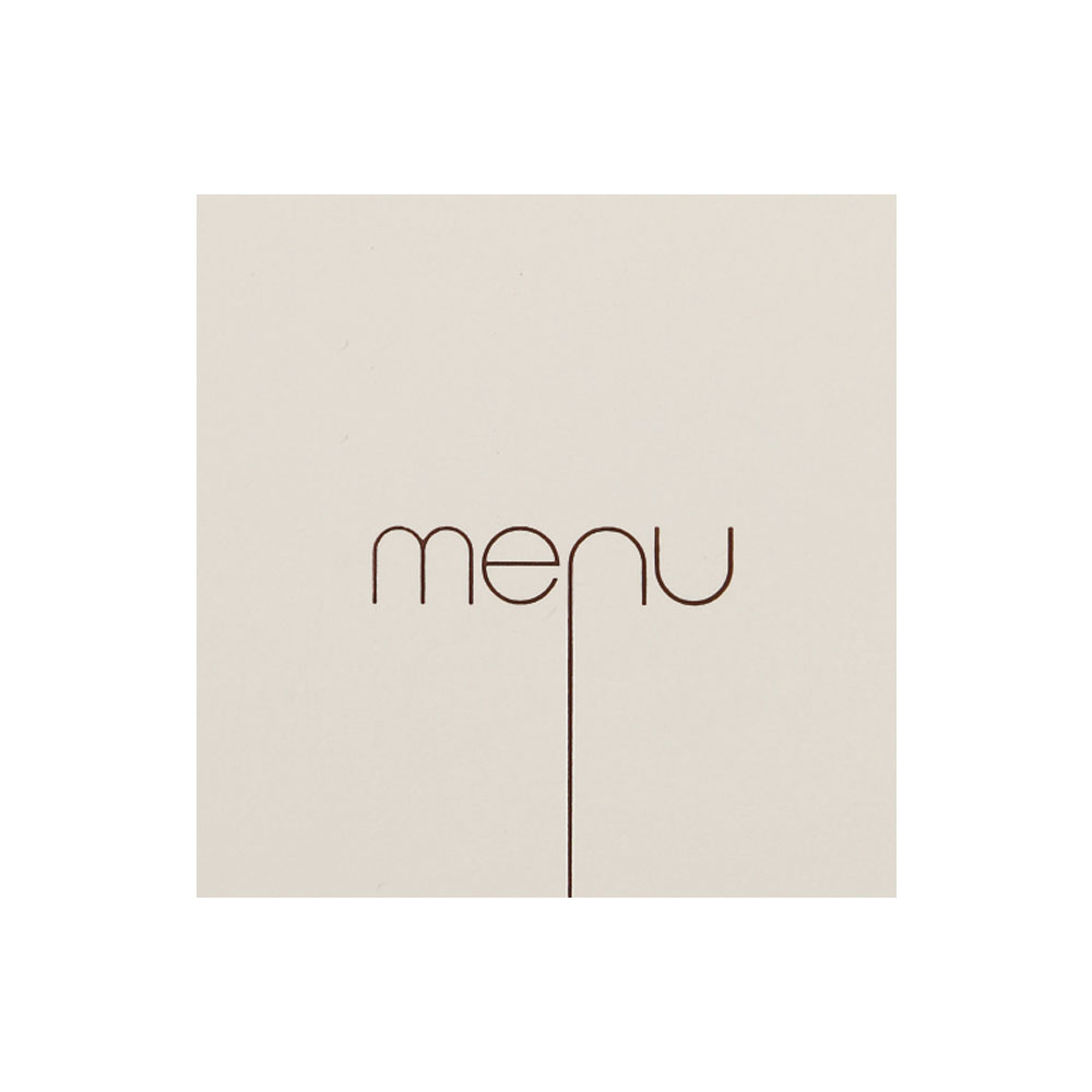 Protège menu Risto couleur beige format carré 21 cm x 21 cm pour présentation menus hôtels - restaurants