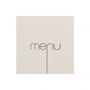 Lot de 10 Protège-menus Risto couleur beige format carré 21 cm x 21 cm pour présentation menus hôtels - restaurants