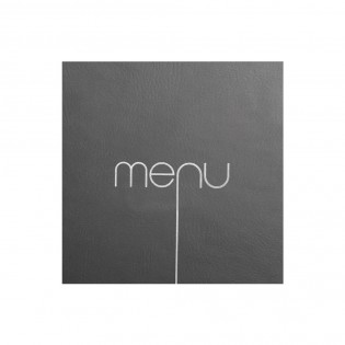 Protège menu Risto couleur noir format carré 21 cm x 21 cm pour présentation menus hôtels - restaurants