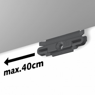 4 mètres Aluminium : Pack économique cimaise Newly R10 (rail et fixations)