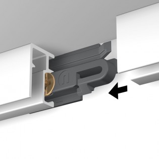 6 mètres Aluminium : Pack économique cimaise Newly R10 (rail et fixations)