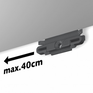 50 mètres Blanc mat : Pack économique cimaise Newly R20 (rails et fixations)