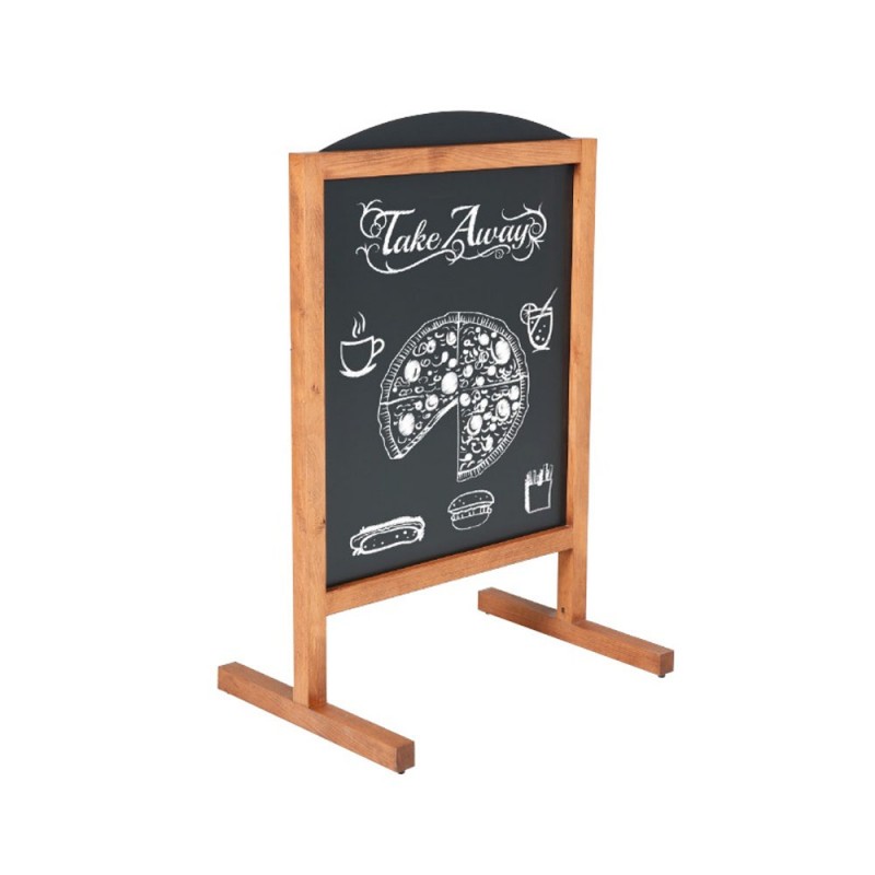 Panneau ardoise sur pied double face et magnétique pour menu hôtel
