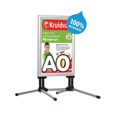 Stop trottoir extérieur SWING PRO couleur Alu format A0 (84,1 x 118,9 cm) - Panneau d'affichage extérieur