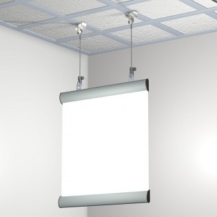 Kit Poster Snap 85 cm + Ceiling clamper - Système de suspension d'affiche pour faux plafond