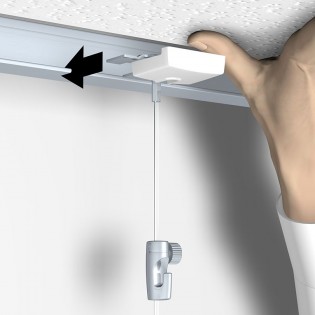 Kit Poster Snap 42 cm + Ceiling hanger - Système de suspension d'affiche pour faux plafond