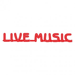 Enseigne lumineuse LIVE MUSIC avec option Flash - Lettres lumineuses LED pour vitrine salles privées, bar, salle concert