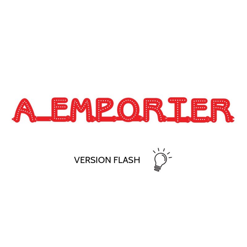 Enseigne lumineuse A EMPORTER avec option Flash - Lettres lumineuses LED pour vitrine restaurant Enseigne lumineuse A EMPORTER avec option Flash - Lettres lumineuses LED pour vitrine restaurant