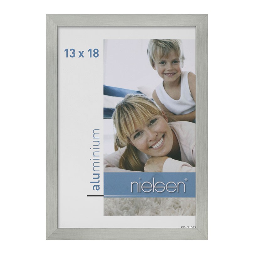 Lot de 2 cadres C2 Nielsen format 13 x 18 cm couleur Argent Mat Brossé - Cadre Nielsen en aluminium