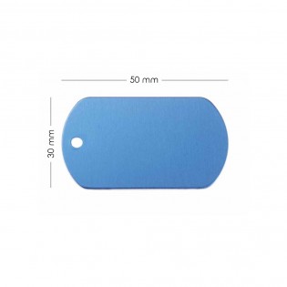 Etiquette de bagage personnalisée sur 1 à 3 lignes couleur Bleue en aluminium - Etiquette valise voyage personnalisable