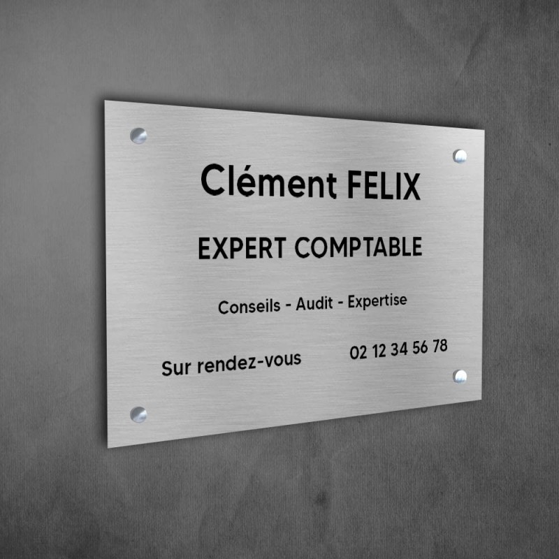 Plaque pvc doré et plexi noir