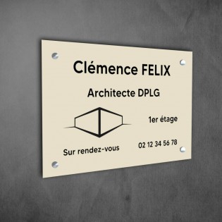 Plaque de porte ou d'étage  Poly Expo & Leader marquage