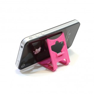 Support de bureau pliable pour smartphone tablette - Couleur rose - Support smartphone modèle SMALL