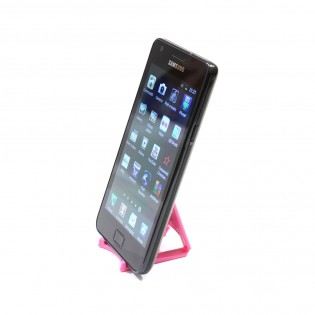 Support de bureau pliable pour smartphone tablette - Couleur rose - Support smartphone modèle SMALL