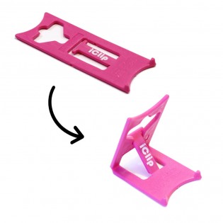 Support de bureau pliable pour smartphone tablette - Couleur rose - Support smartphone modèle SMALL