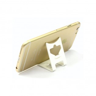 Support de bureau pliable pour smartphone tablette - Couleur blanc - Support smartphone modèle SMALL