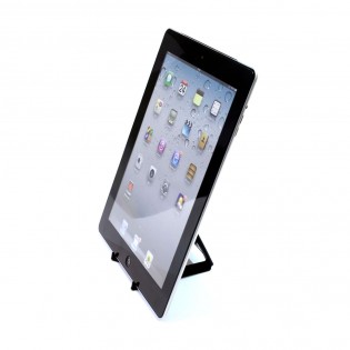 Support de bureau ou voyage pliable pour tablettes 10, iPad, Galaxy Tab -  Support pliable noir modèle LARGE
