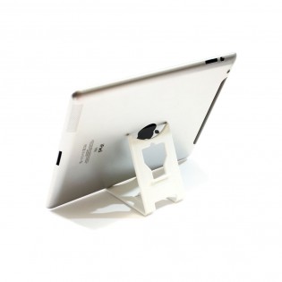 Support de bureau pliable pour tablette max 10" - Couleur blanc - Support tablette modèle LARGE