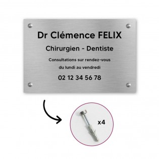 Plaque professionnelle personnalisée PVC Or