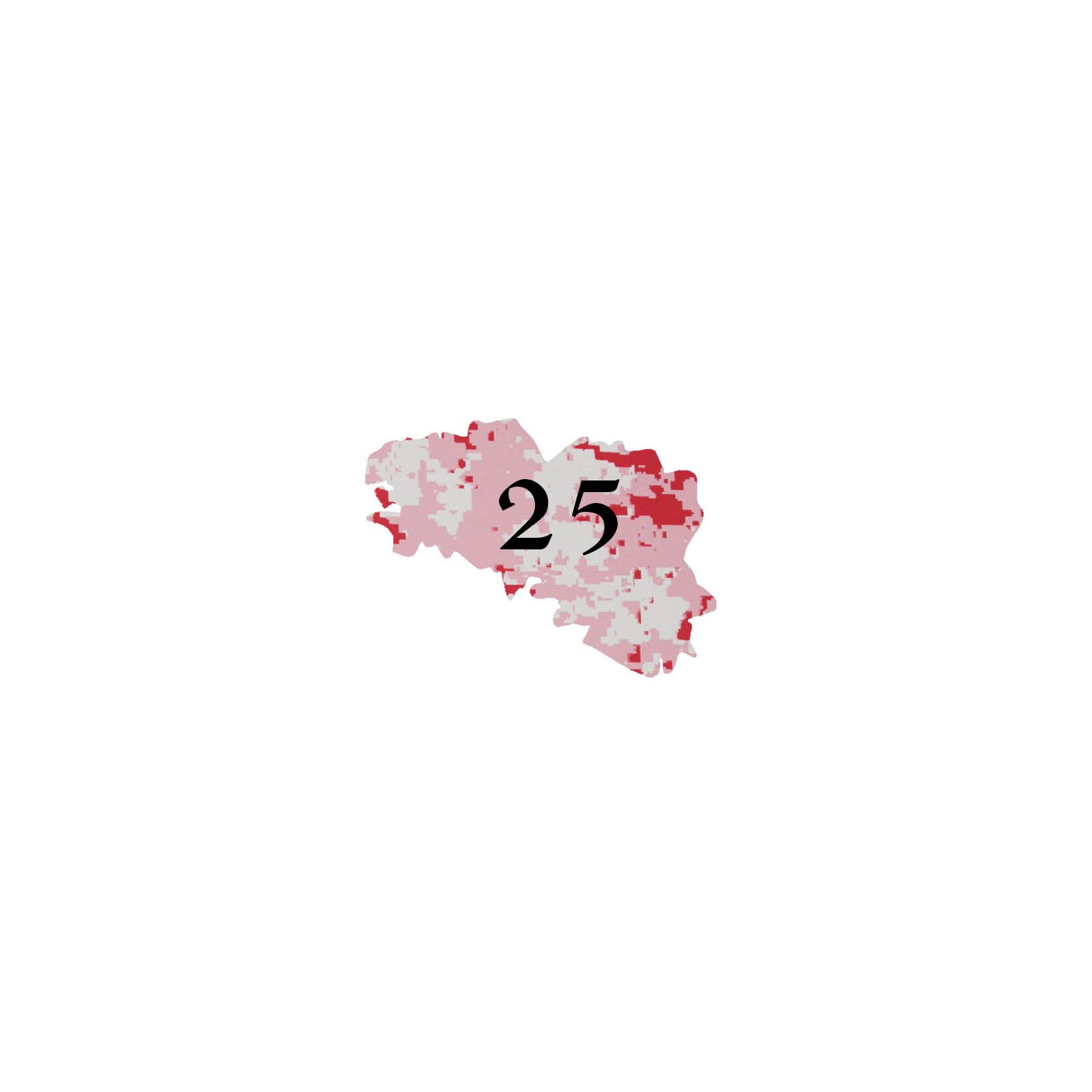 Numéro fantaisie personnalisable pour boite aux lettres couleur Camo Rose chiffres noirs - Modèle région Bretagne