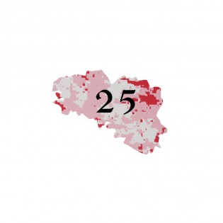 Numéro fantaisie personnalisable pour boite aux lettres couleur Camo Rose chiffres noirs - Modèle région Bretagne