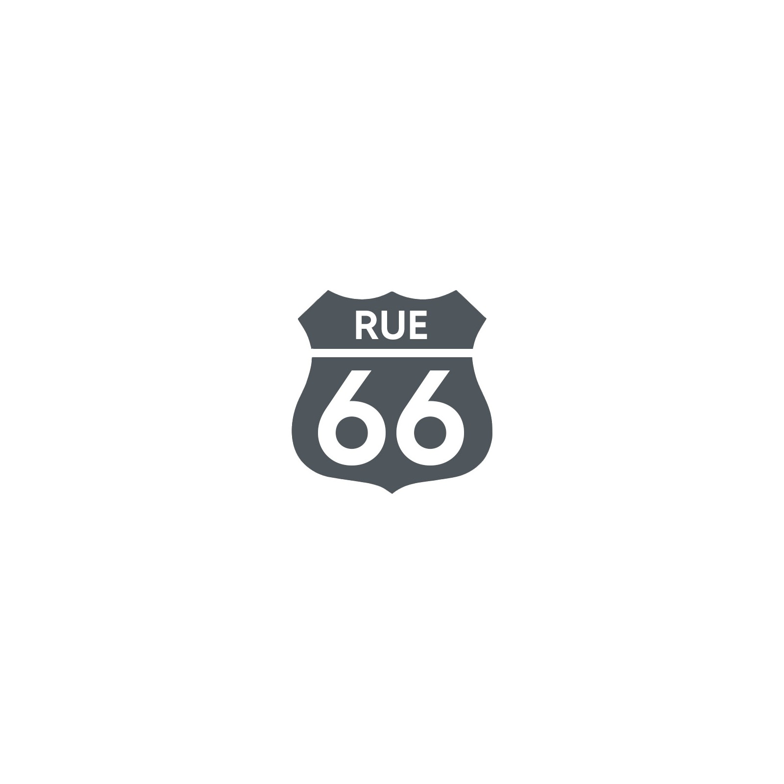 Numéro fantaisie personnalisable pour boite aux lettres couleur gris chiffres blancs - Modèle Route 66