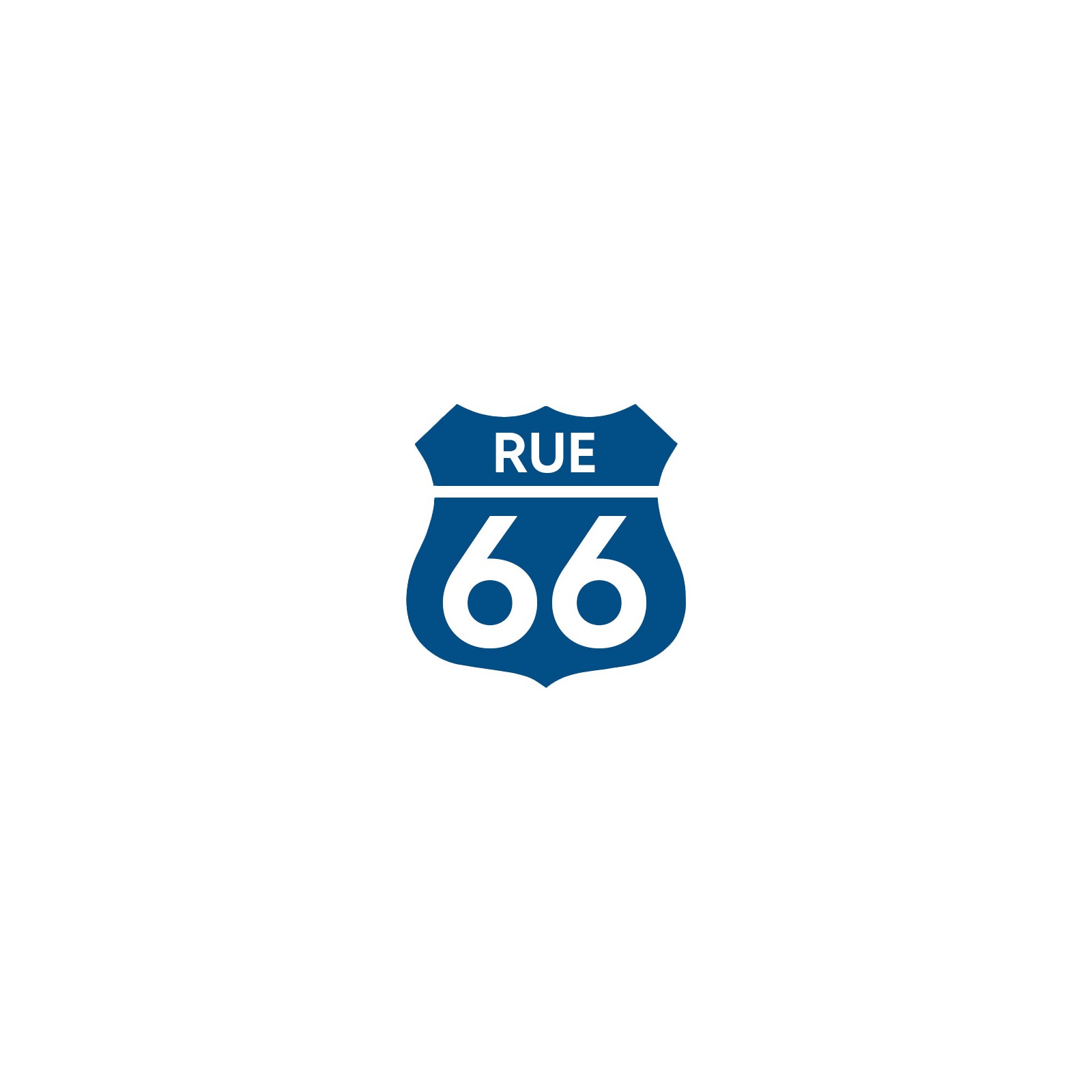 Numéro fantaisie personnalisable pour boite aux lettres couleur bleu chiffres blancs - Modèle Route 66