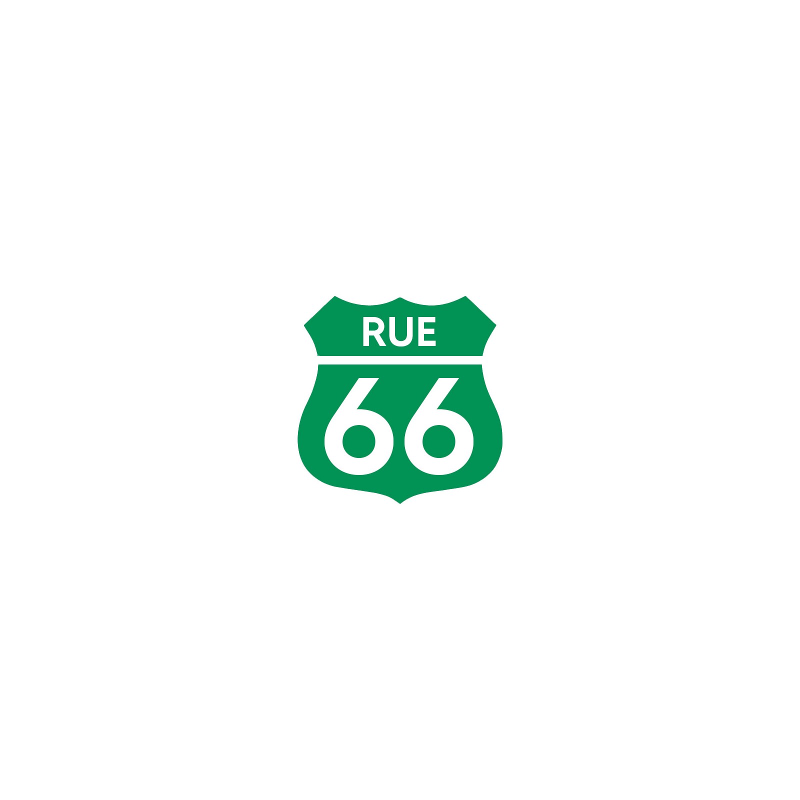 Numéro fantaisie personnalisable pour boite aux lettres couleur vert pomme chiffres blancs - Modèle Route 66