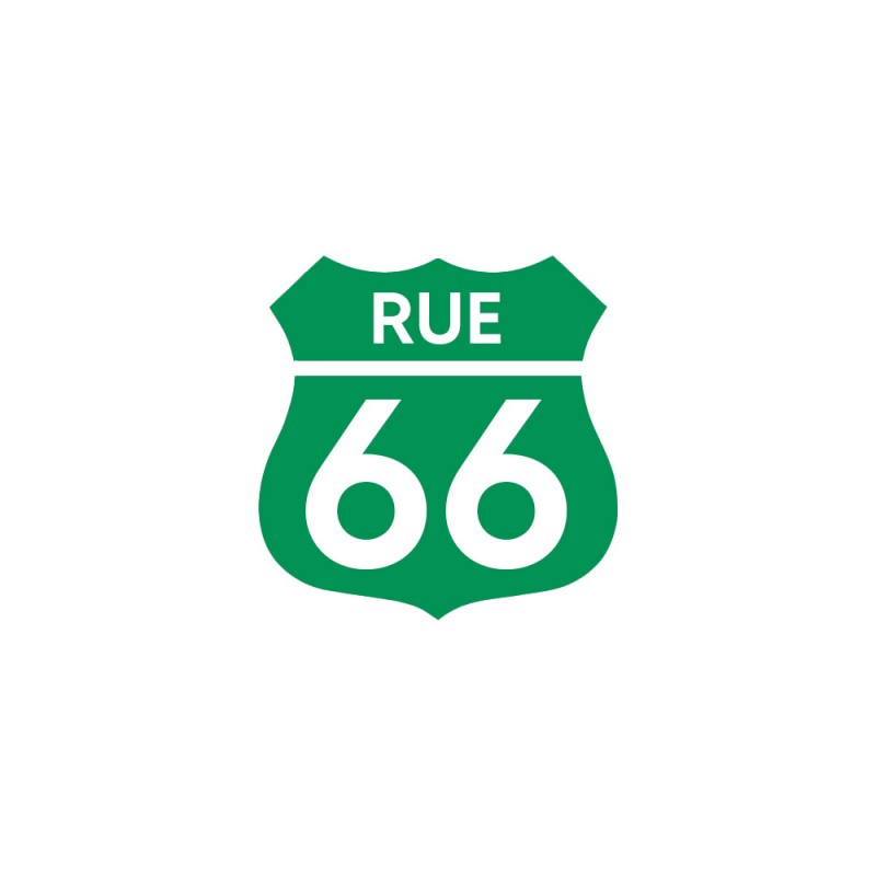 Numéro fantaisie personnalisable pour boite aux lettres couleur vert pomme chiffres blancs - Modèle Route 66 Numéro fantaisie personnalisable pour boite aux lettres couleur vert pomme chiffres blancs - Modèle Route 66