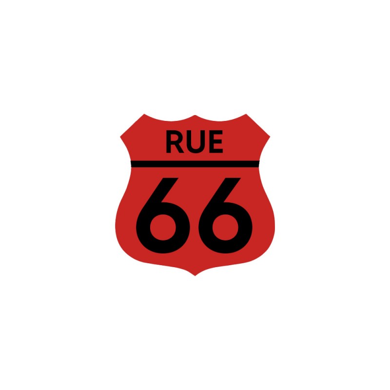 Numéro fantaisie personnalisable pour boite aux lettres couleur rouge chiffres noirs - Modèle Route 66 Numéro fantaisie personnalisable pour boite aux lettres couleur rouge chiffres noirs - Modèle Route 66
