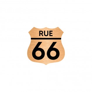 Numéro fantaisie personnalisable pour boite aux lettres couleur cuivre chiffres noirs - Modèle Route 66