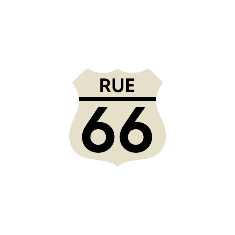 Numéro fantaisie personnalisable pour boite aux lettres couleur beige chiffres noirs - Modèle Route 66 Numéro fantaisie personnalisable pour boite aux lettres couleur beige chiffres noirs - Modèle Route 66