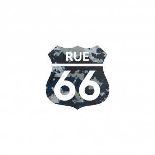 Numéro fantaisie personnalisable pour boite aux lettres couleur Camo Bleu chiffres blancs - Modèle Route 66